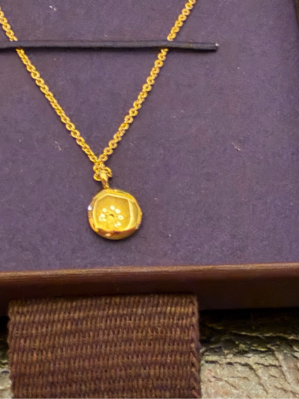 **NWT**MONICA VINADER Gold Vermiel Birthstone Necklace with Turquoise (December) - Picture 3 of 6